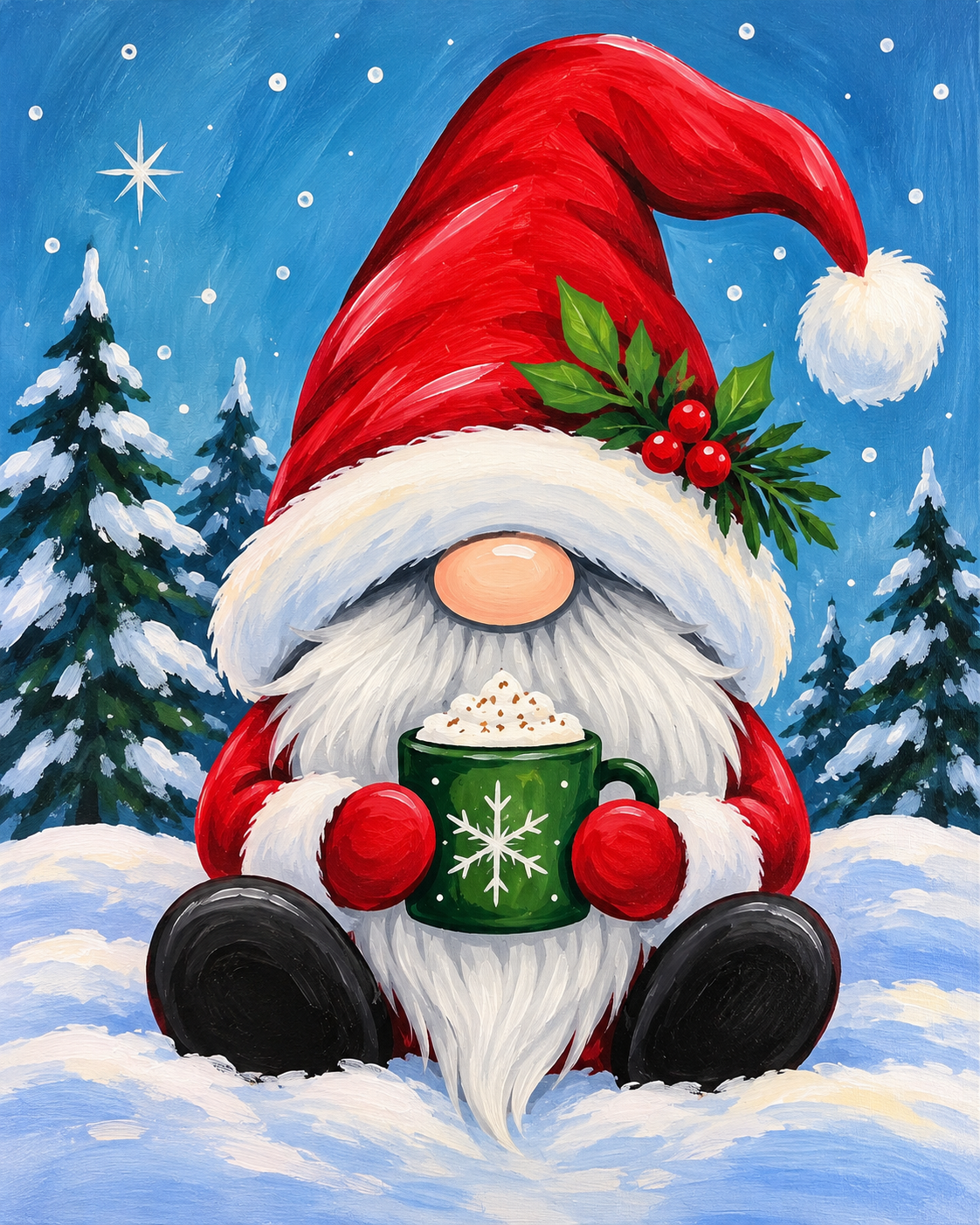 Gnome for the Holidays! — Christmas Painter’s Choice — painting option 1
