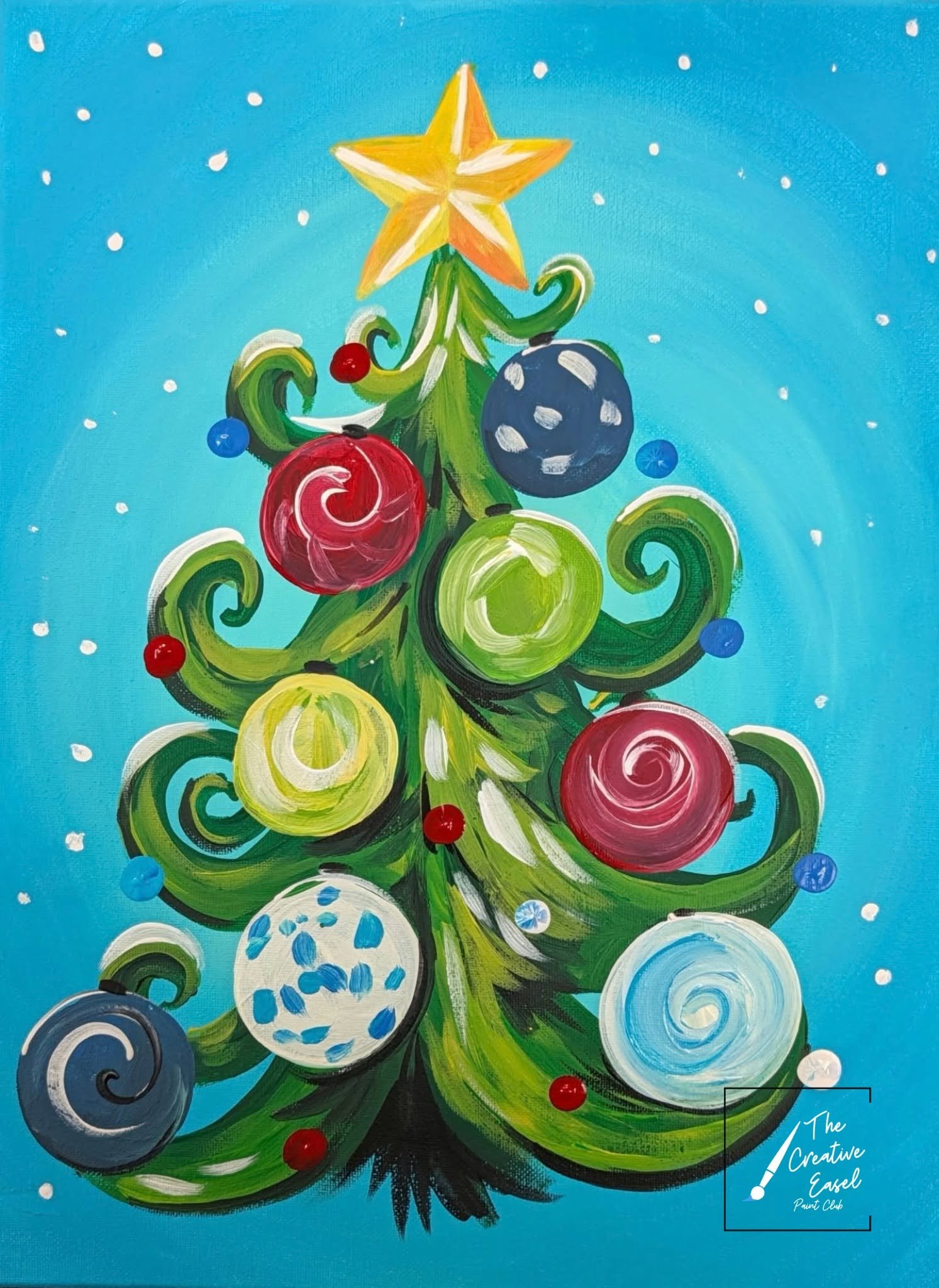 Oh, Whimsical Christmas Tree! — painting option 1